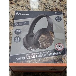 Realtree Active Noise Canceling Wireless Bluetooth Headphones Camo RLT3200-CMP